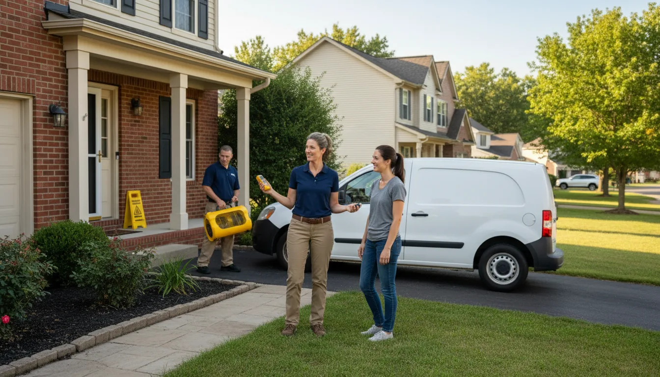 Residential water damage restoration in North Newton, KS